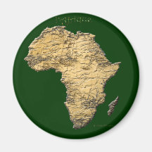 Map of AFRICA Series Refrigerator Magnet