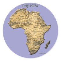 Map of AFRICA Sticker Series
