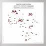 Map of African Country Codes Posters