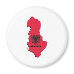 Map Of Albania Fridge Magnet