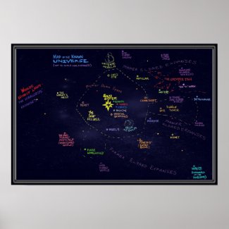 Map of Alibi Jones' Universe Poster