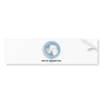Map Of Antarctica (Geography) Bumper Sticker