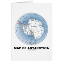 Map Of Antarctica (Geography) Greeting Cards