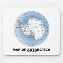 Map Of Antarctica (Geography) Mousepads
