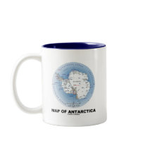 Map Of Antarctica (Geography) Coffee Mug