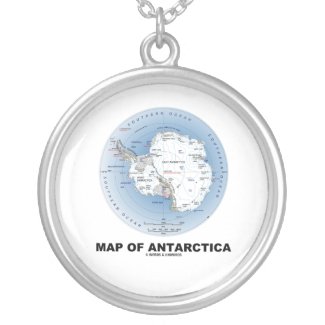 Map Of Antarctica (Geography) Necklace