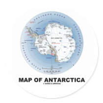 Map Of Antarctica (Geography) Sticker