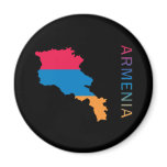 Map Of Armenia Refrigerator Magnet