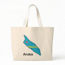 Map Of Aruba Canvas Bags