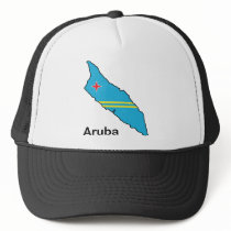 Map Of Aruba Mesh Hat