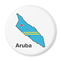 Map Of Aruba Fridge Magnet