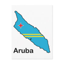 Map Of Aruba Post Cards