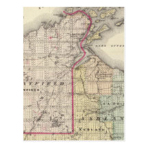 Map of Ashland and Bayfield counties Postcard