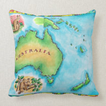Map of Australia Pillows