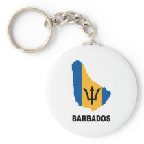 Map Of Barbados Keychain
