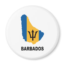 Map Of Barbados Refrigerator Magnet