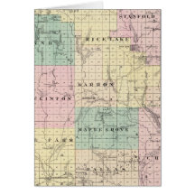 Map of Barron County, State of Wisconsin Cards