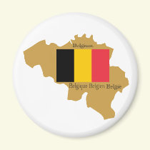 Map of Belgium Magnet