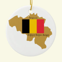 Map of Belgium Ornament