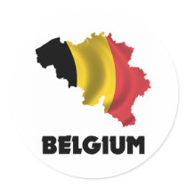 Map Of Belgium Stickers