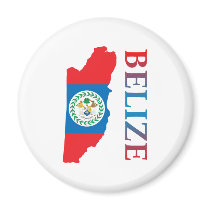 Map Of Belize Fridge Magnet
