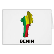Map Of Benin Greeting Card