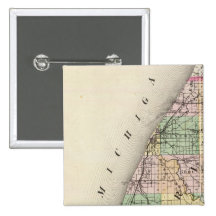 Map of Berrien County, Michigan Buttons
