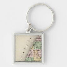 Map of Berrien County, Michigan Keychain