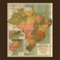Map of Brazil posters