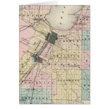Map of Brown County, State of Wisconsin Greeting Card