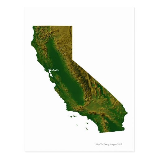 Map of California Post Cards