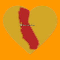 Map Of California stickers