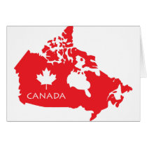 Map Of Canada Greeting Cards