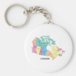 Map of Canada Keychains