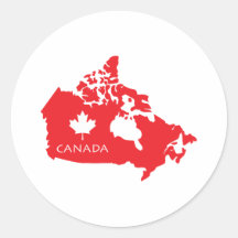 Map Of Canada Stickers