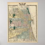 Map of Chicago City Print