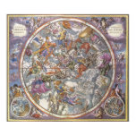vintage, celestial, constellations, stars, map,