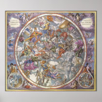 Map of Christian Constellations, Andreas Cellarius Poster