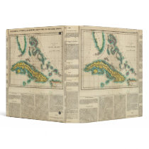 Map Of Cuba And The Bahama Islands Vinyl Binders