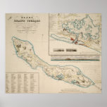 Map of Curaçao 1836 Print