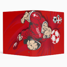 Map of Denmark soccer lovers flag and balls Binder