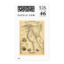 Map of Egypt and Arabia Petrea by Rapkin 1851 Postage Stamps
