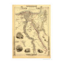 Map of Egypt and Arabia Petrea by Rapkin 1851 posters