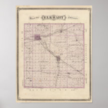 Map of Elkhart County Posters