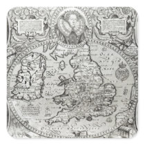 Map of England during the reign of Square Sticker