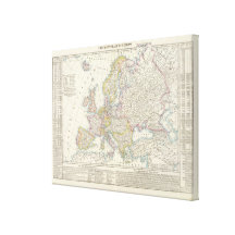 Map of Europe Canvas Print