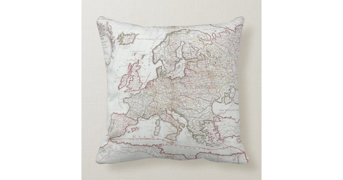Map of Europe Throw Pillow Zazzle