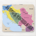 MAP OF FORMER YUGOSLAVIA mousepads by Sofia_Youshi MAP OF FORMER YUGOSLAVIA mousepads