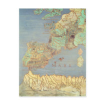 Map of France, Spain and North-West Africa Post Cards