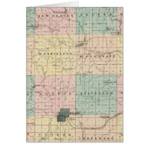 Map of Green County, State of Wisconsin Greeting Card